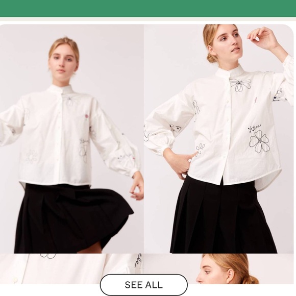 Mr. Larkin Poppy Hilma
Embroidery Shirt Floral Embroidered White Blouse - Picture 13 of 13